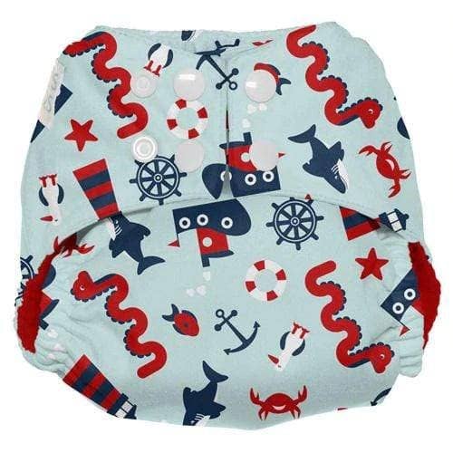 Nicki Ultimate Snap AIO - Nessie Náutico - OS por atacado de Nicki's Diapers (Planetwise Wholesale)