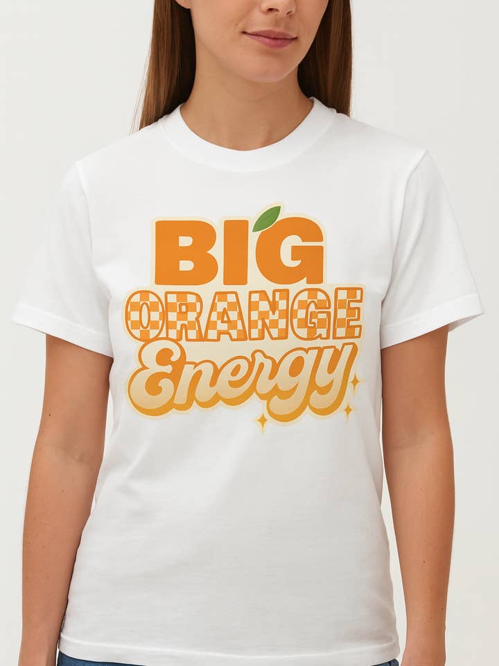 Big Orange Energy Tee – Tennessee Boutique Gameday Graphic T for wholesale by Ella Mae James