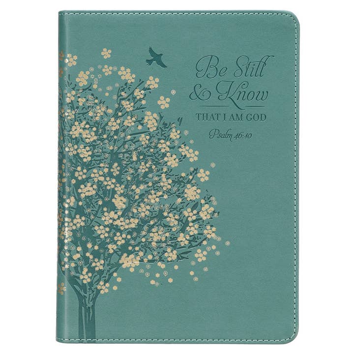 Journal Classic Teal Be Still & Know Ps. 46:10 for wholesale by Christian Art Gifts
