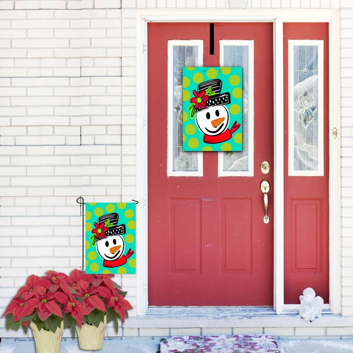 Baxter & Me - Wholesale Door Hanger - Whimsical Snowman Door Hanger