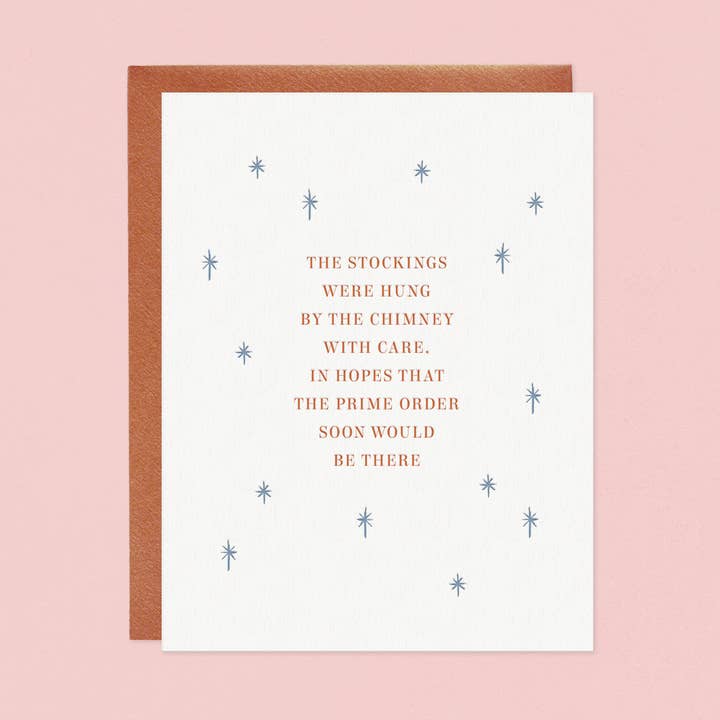 Stockings Holiday Letterpress Greeting Card for wholesale by Missive