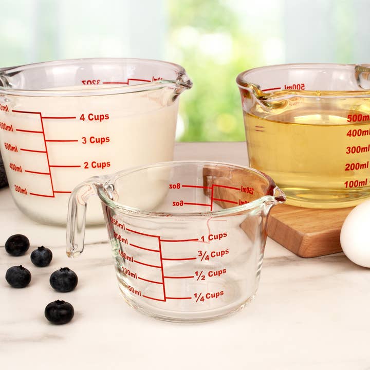 Clear KITCHEN BASICS Measuring Cup 250ml/8.5oz Glass for wholesale on Faire