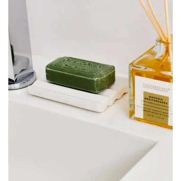 Lübech Living - Wholesale Bath Soap Dish - Wave Tile / Soap Tray, Light Brown Matte4