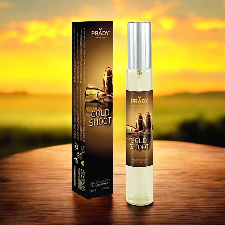 EAU DE TOILETTE GOLD SHOOT UOMO PRADY 33ML per la vendita all'ingrosso da parte di Kcosmetique