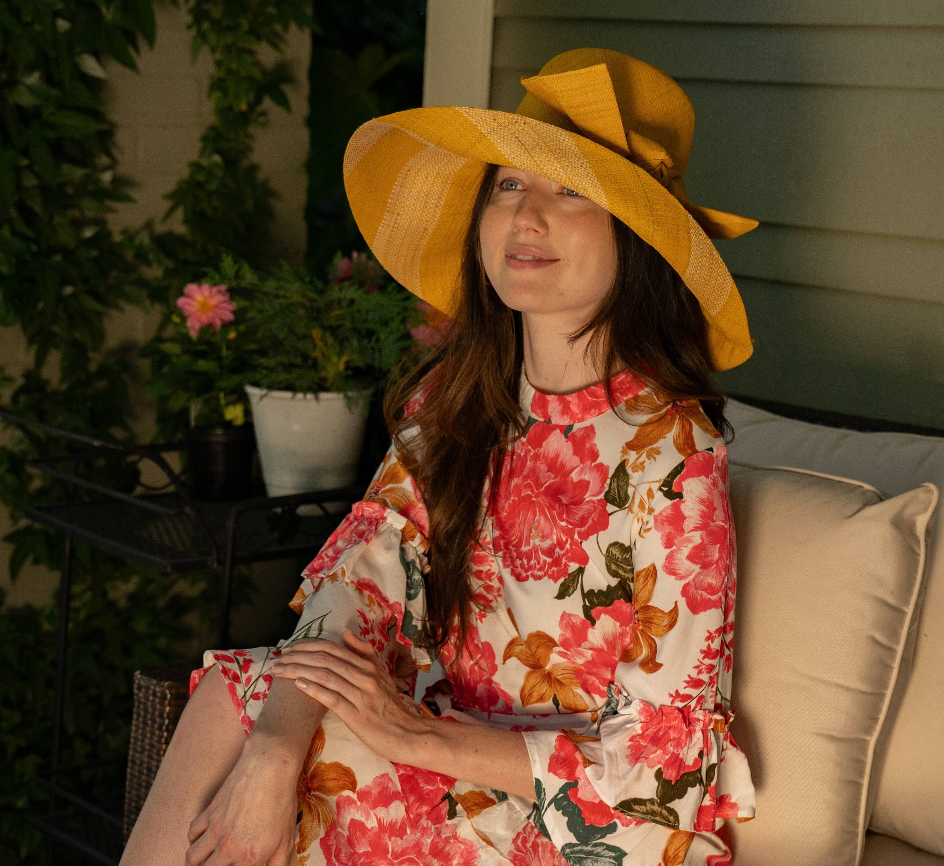 Shebobo - Wholesale Straw Hat - Women's - Audrey 5" & 7" Wide Brim Big Bow Stripe Straw Sun Hats13