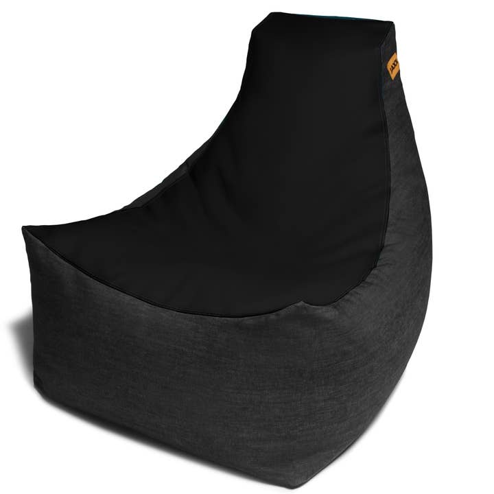 LuvU - Wholesale Chair - Jaxx Pixel Gamer Bean Bag Chair, Premium Vinyl / Dark Denim103
