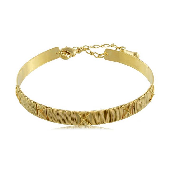 Pulseira Ajustável Folheada a Ouro 18K 40071R por atacado de Gio Fantato