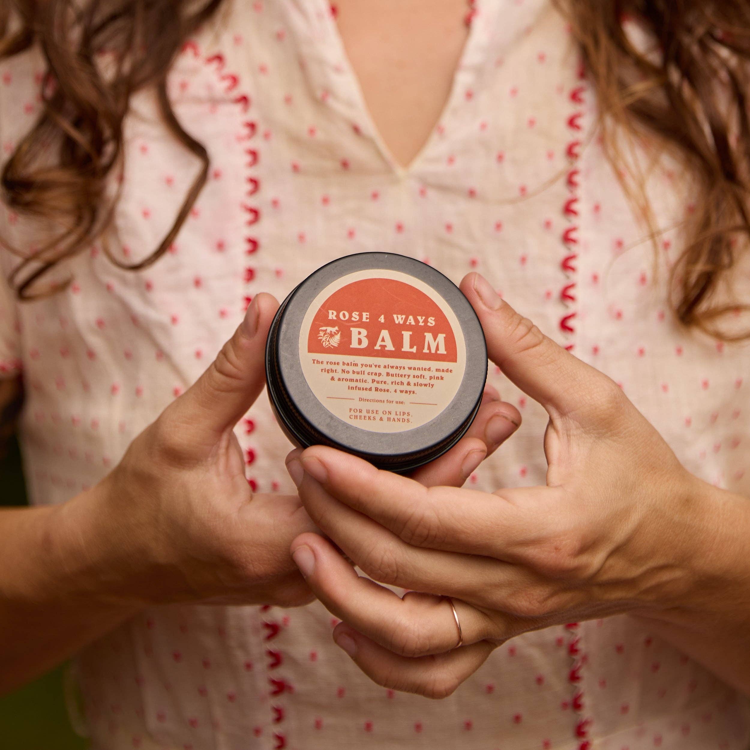 Cedar Hill Homestead - Wholesale Lip Balm - Rose 4 Ways Lip & Hand Salve- Natural Rose Balm2