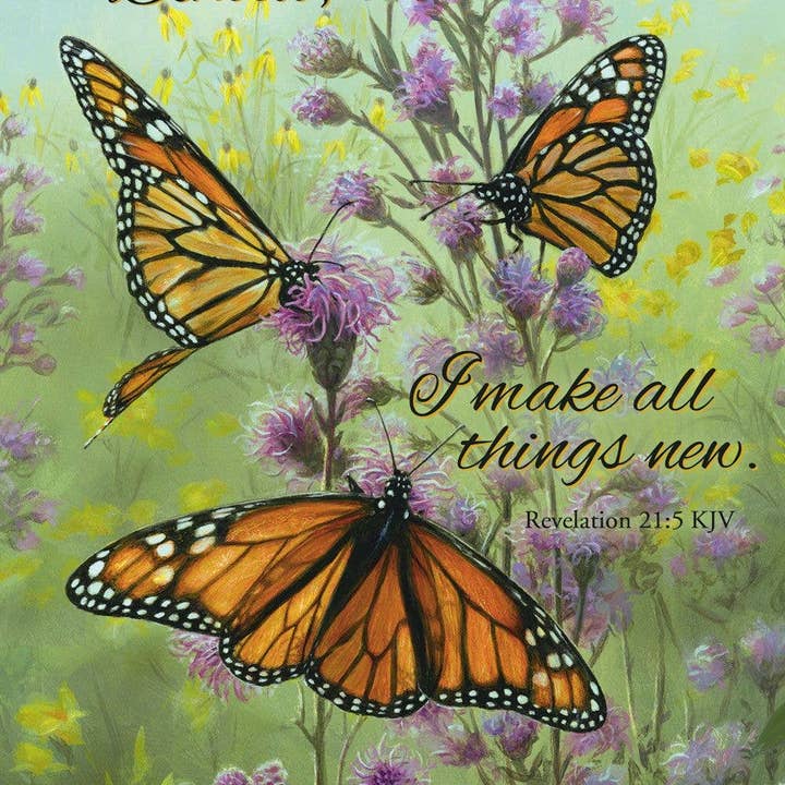 Monarchs Blazing Star - Faith Sympathy Card for wholesale by Legacy