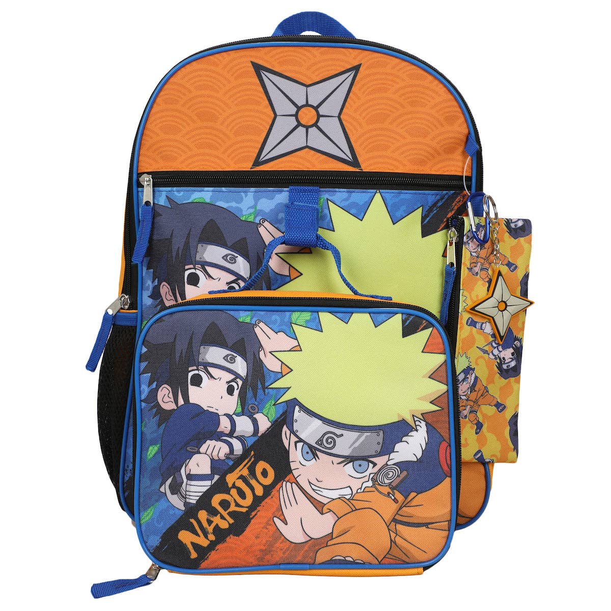 Bioworld Merchandising - Wholesale Backpack - Kids - Naruto Classic Sasuke Vs Naruto 16 Youth 5-Piece Backpack Set2