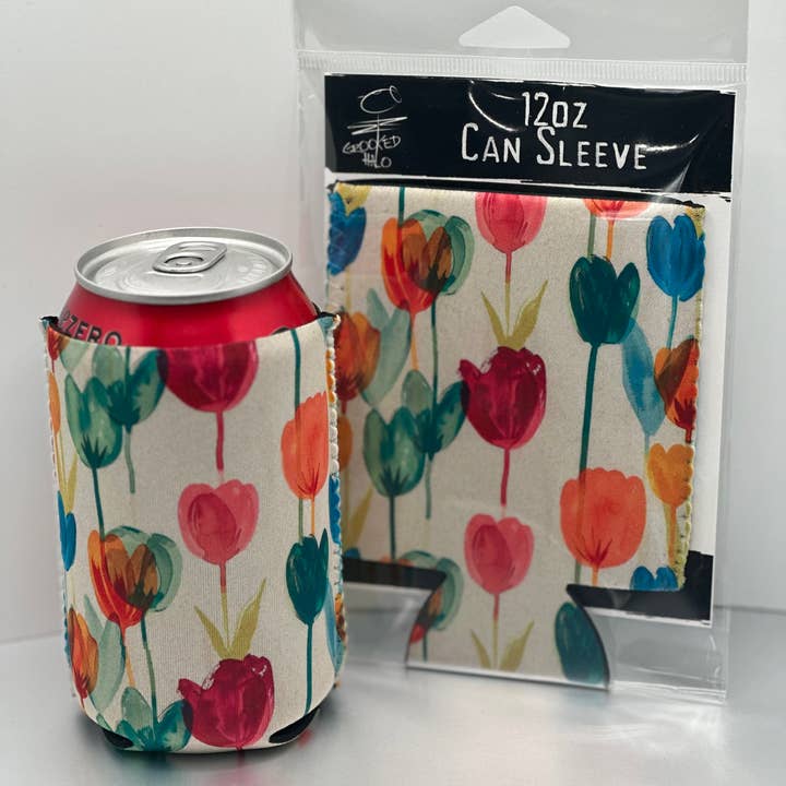 Manicotto per lattine in neoprene Tulips per la vendita all'ingrosso da parte di Crooked Halo