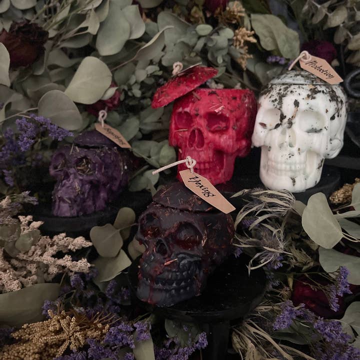 ComaVVitch - Wholesale Votive Candle - Dressed Thought Control Candles | Skull Candles | Witchcraft1