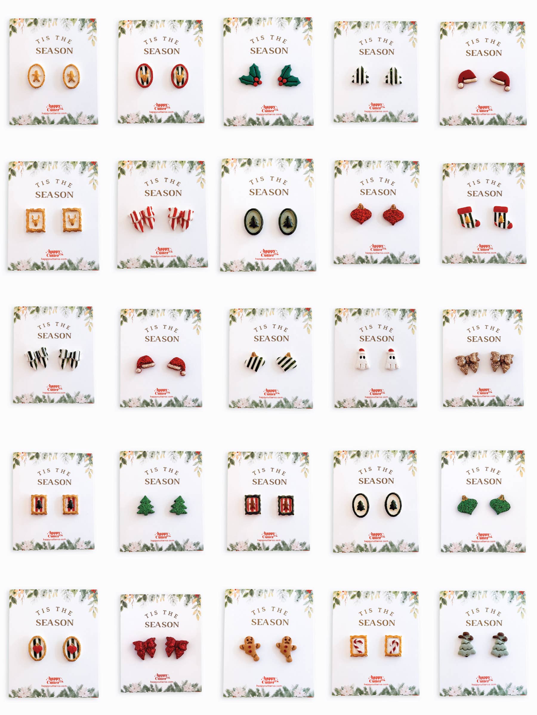 Happy Cutter Co - Wholesale Stud/Post Earrings - Christmas Studs - Classic Red Holiday Bow Stud Earrings7