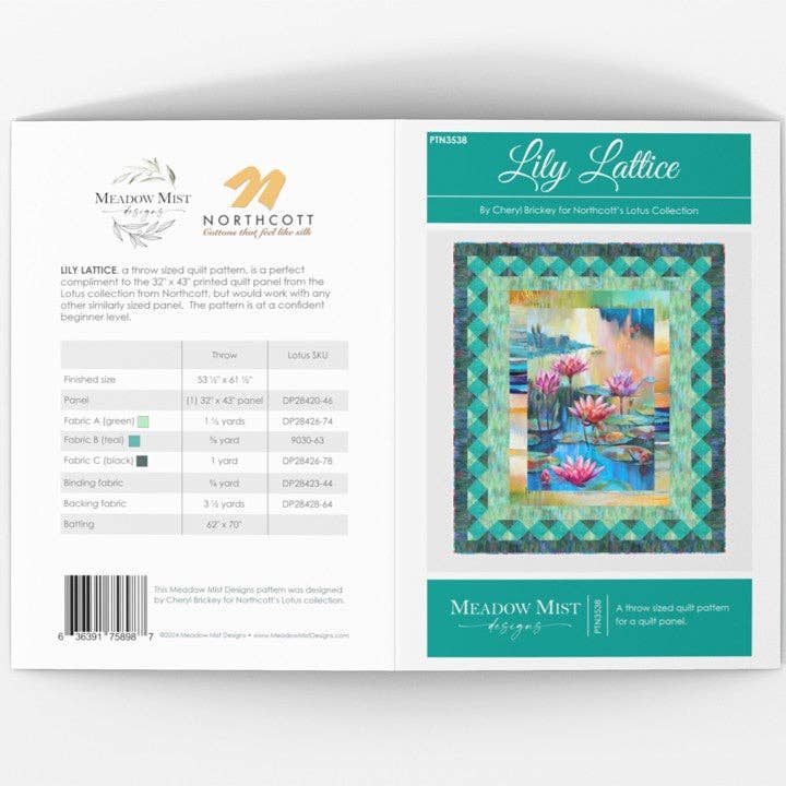 Lily Lattice - Printed Pattern for wholesale by Meadow Mist Designs