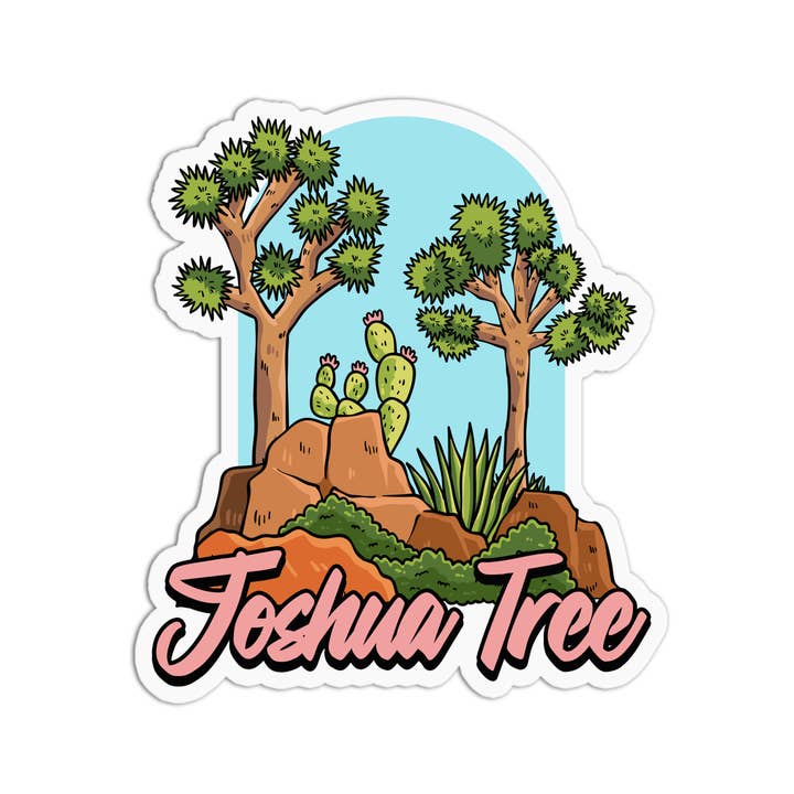 Adesivi impermeabili in vinile Joshua Tree 4 per la vendita all'ingrosso da parte di Girls Printing House