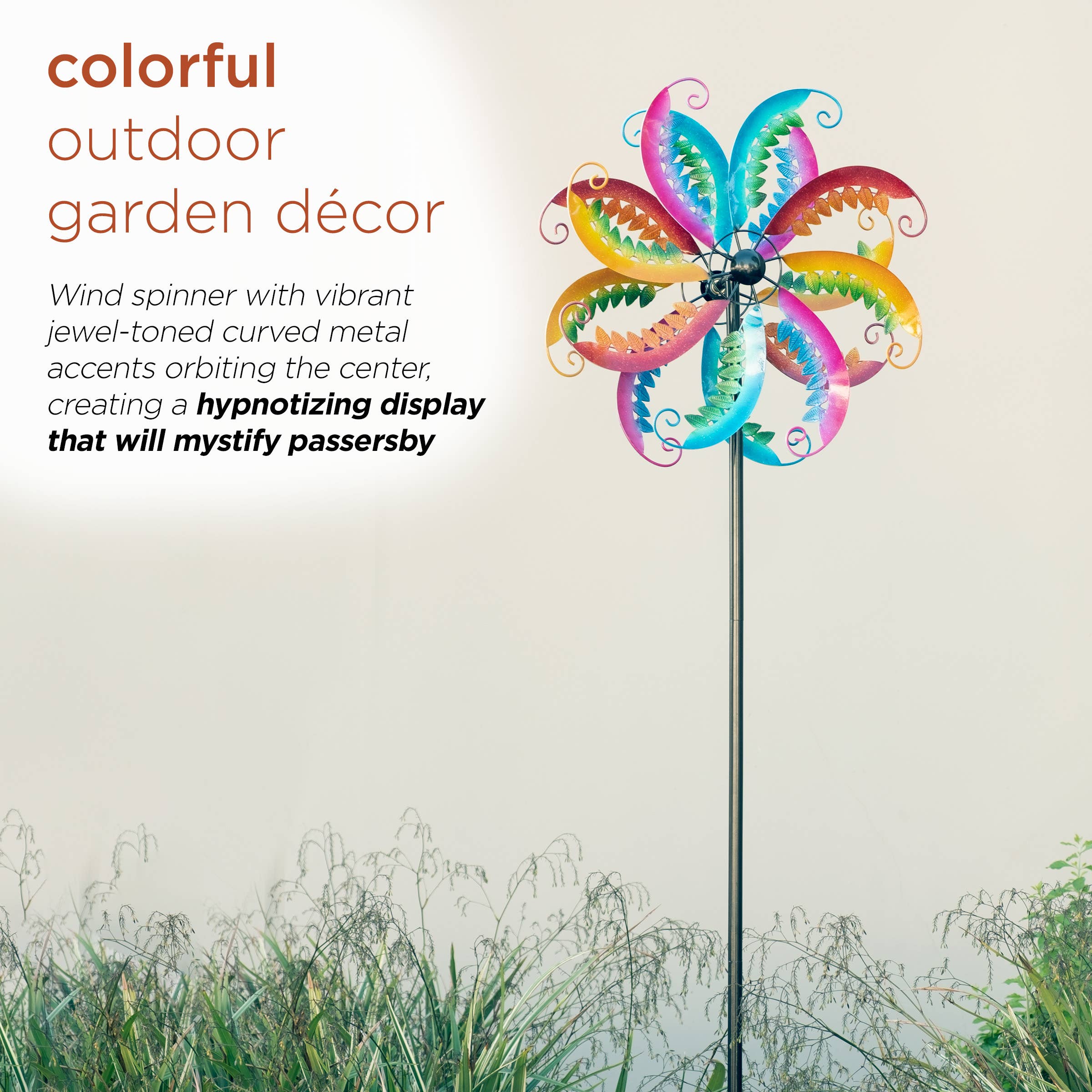 Alpine Corporation - Wholesale Wind Spinner - Alpine Corporation Multi-Color Metal Kinetic Wind Spinner1