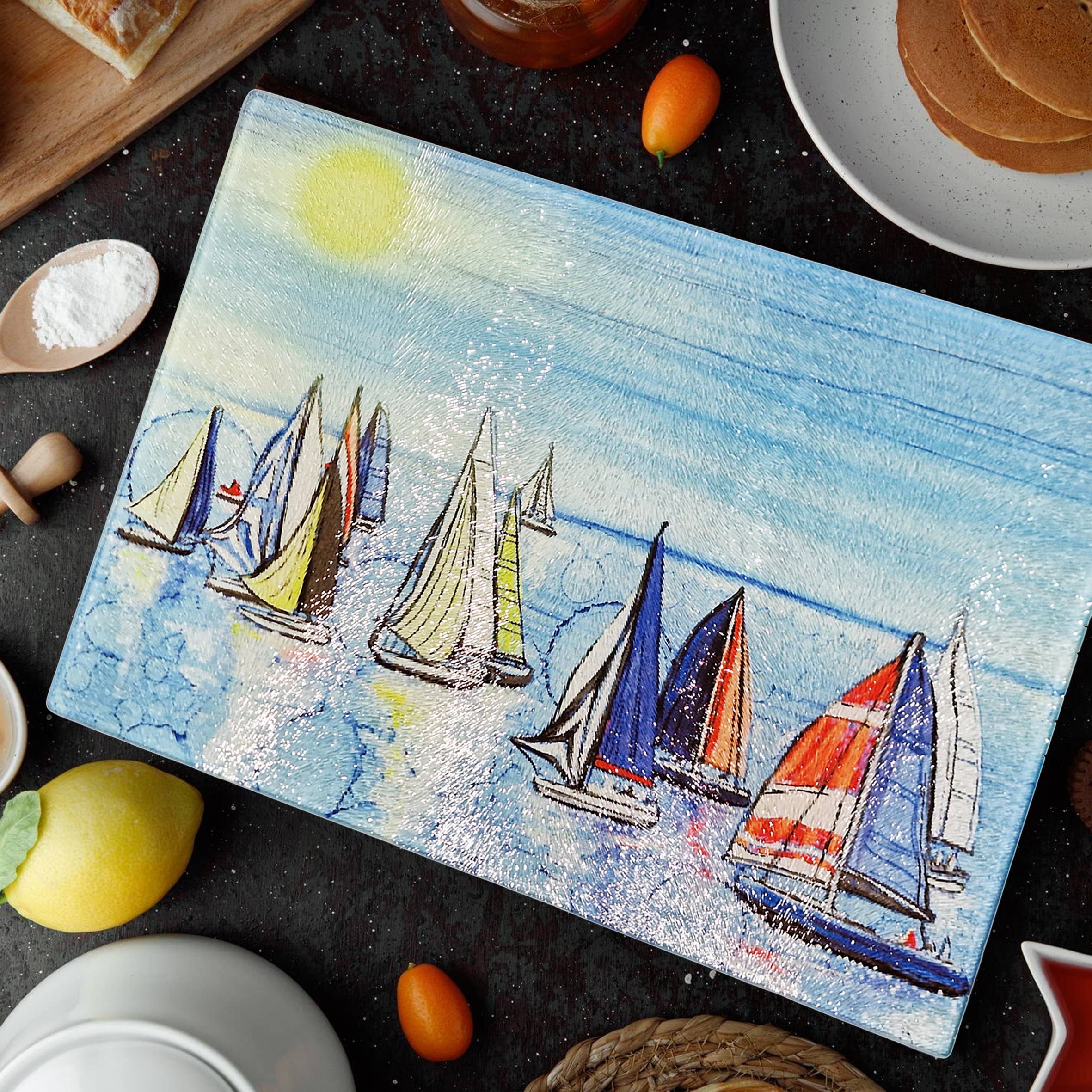 By Jo Crafts – wholesale Placemat – 83-WTS Nautical Regatta Boats Worktop Saver 17