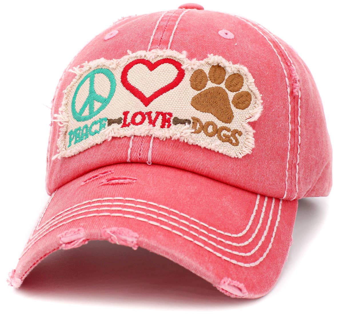 KBETHOS - Wholesale Hat Accessory - Women's - Peace Love Dogs Vintage Ballcap5