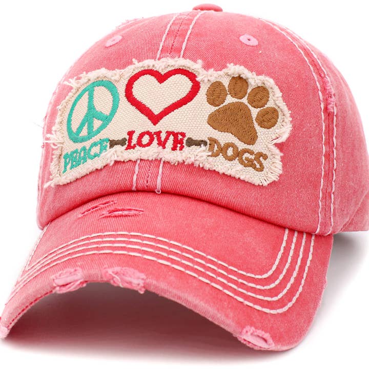 KBETHOS - Wholesale Hat Accessory - Women's - Peace Love Dogs Vintage Ballcap5