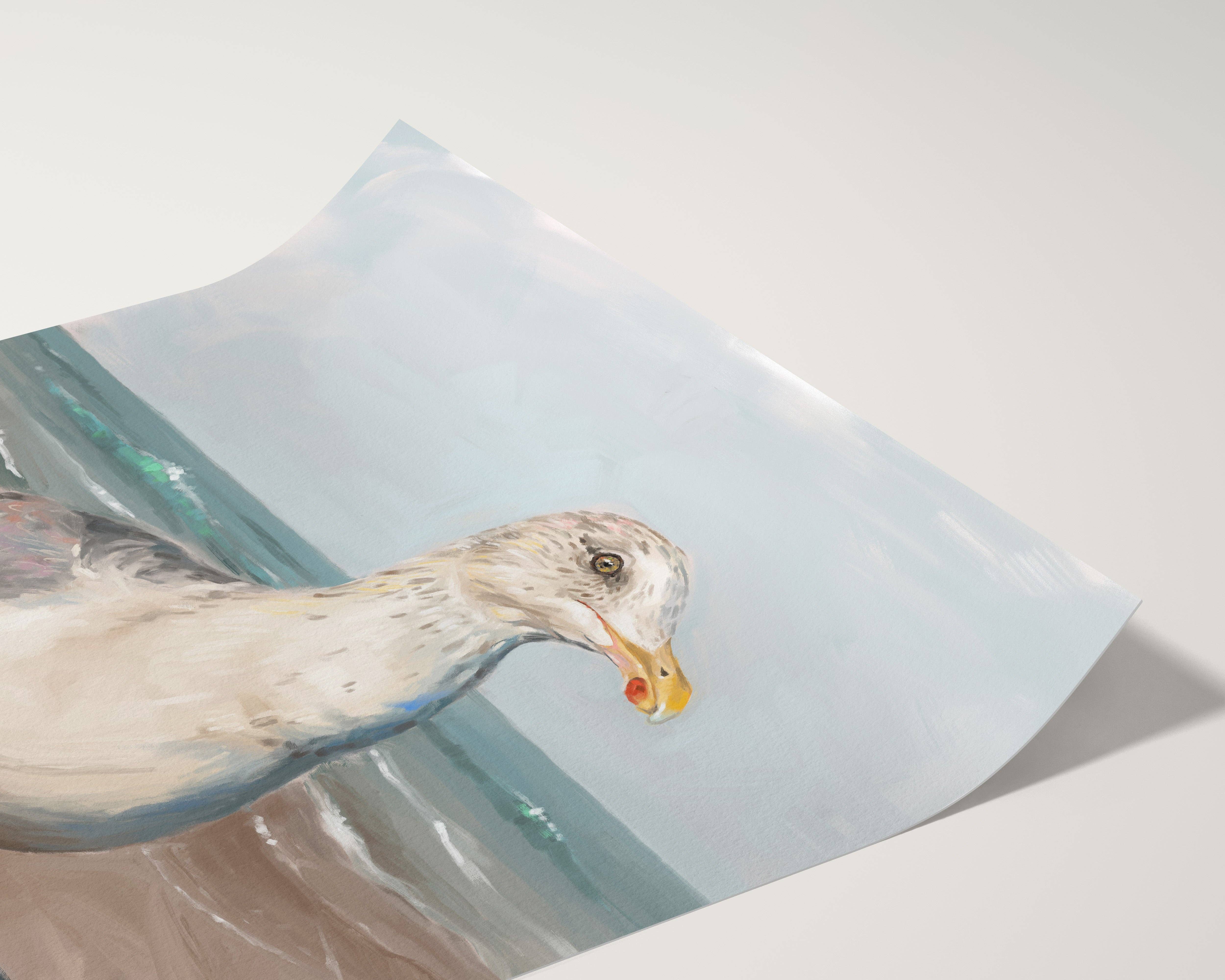 The Ugly Cat Studio - Wholesale Art Print - Seagull with Wobbly Leg Fine Art Print27