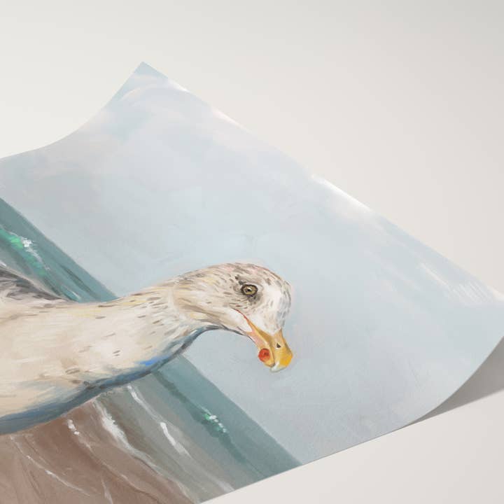 The Ugly Cat Studio - Wholesale Art Print - Seagull with Wobbly Leg Fine Art Print27
