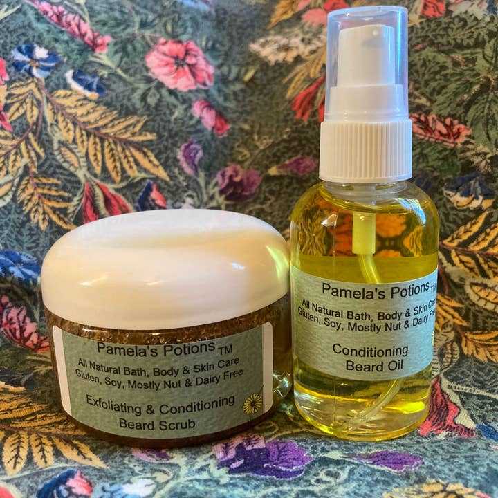Pamela's Potions All Natural Bath, Body & Skin Care - Wholesale Beard Styling Product - Conditioning Beard Oil1