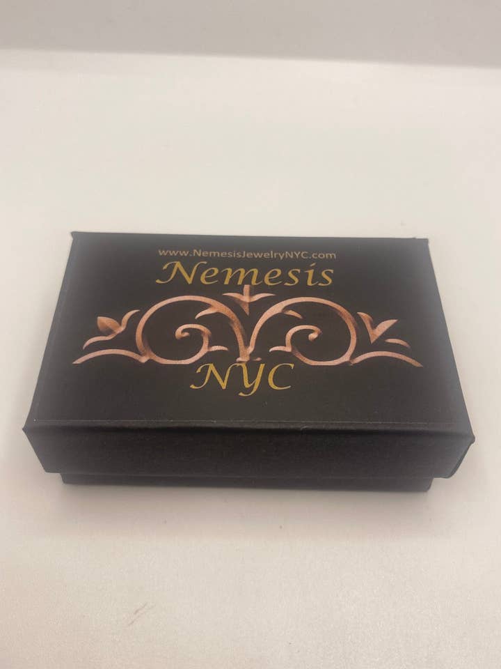 Vintage Green Chrysoprase Brass Poison Pillbox Ring for wholesale by Nemesis Jewelry NYC