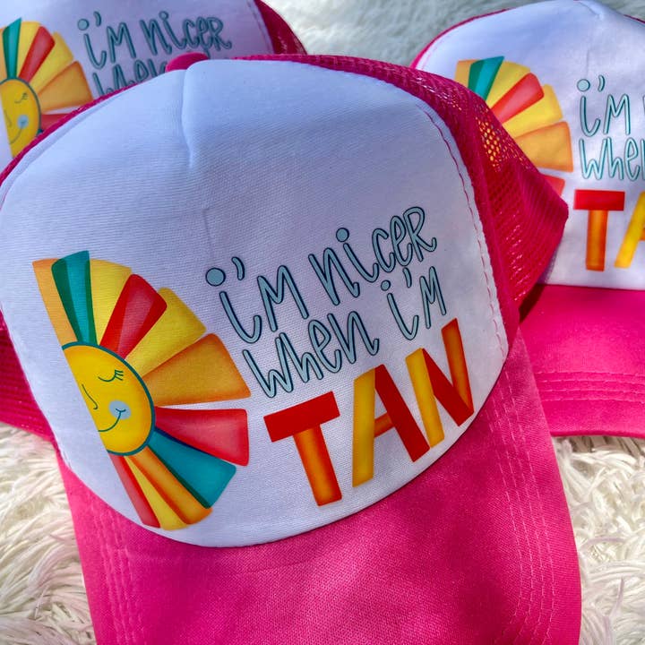 on the Bayou - Wholesale Trucker Hat - Women's - I’m nicer when I’m tan summer hat2