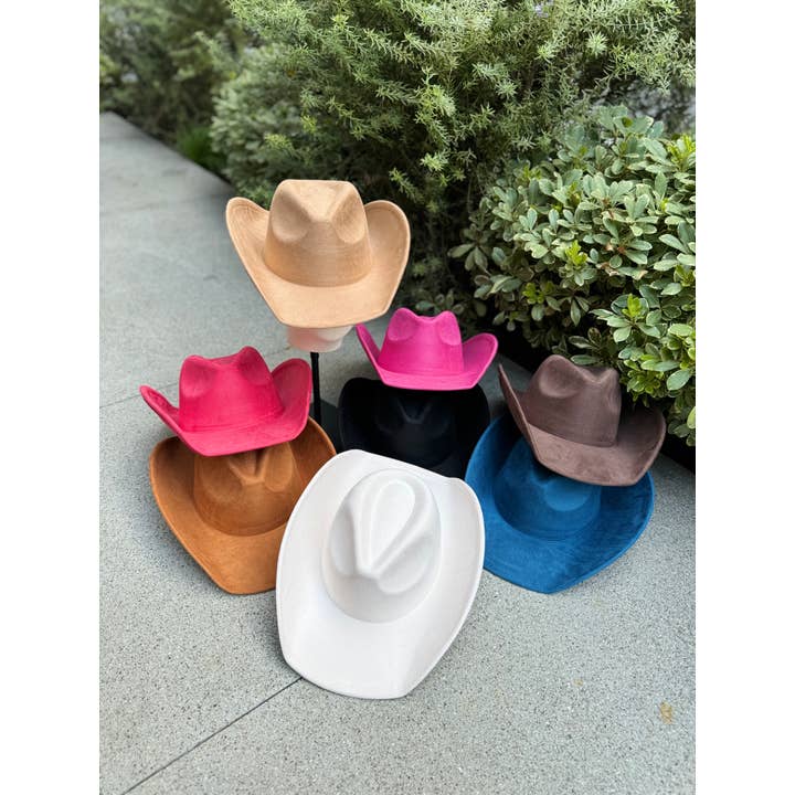 Love and Thyme - Wholesale Cowboy Hat – Women’s - Best Seller! VEGAN SUEDE COWBOY HAT10