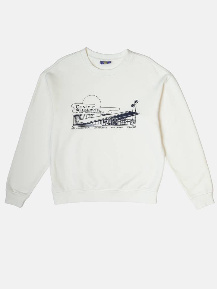 No Tell Motel Core Fleece Graphic Crewneck for wholesale by Coney Island Picnic