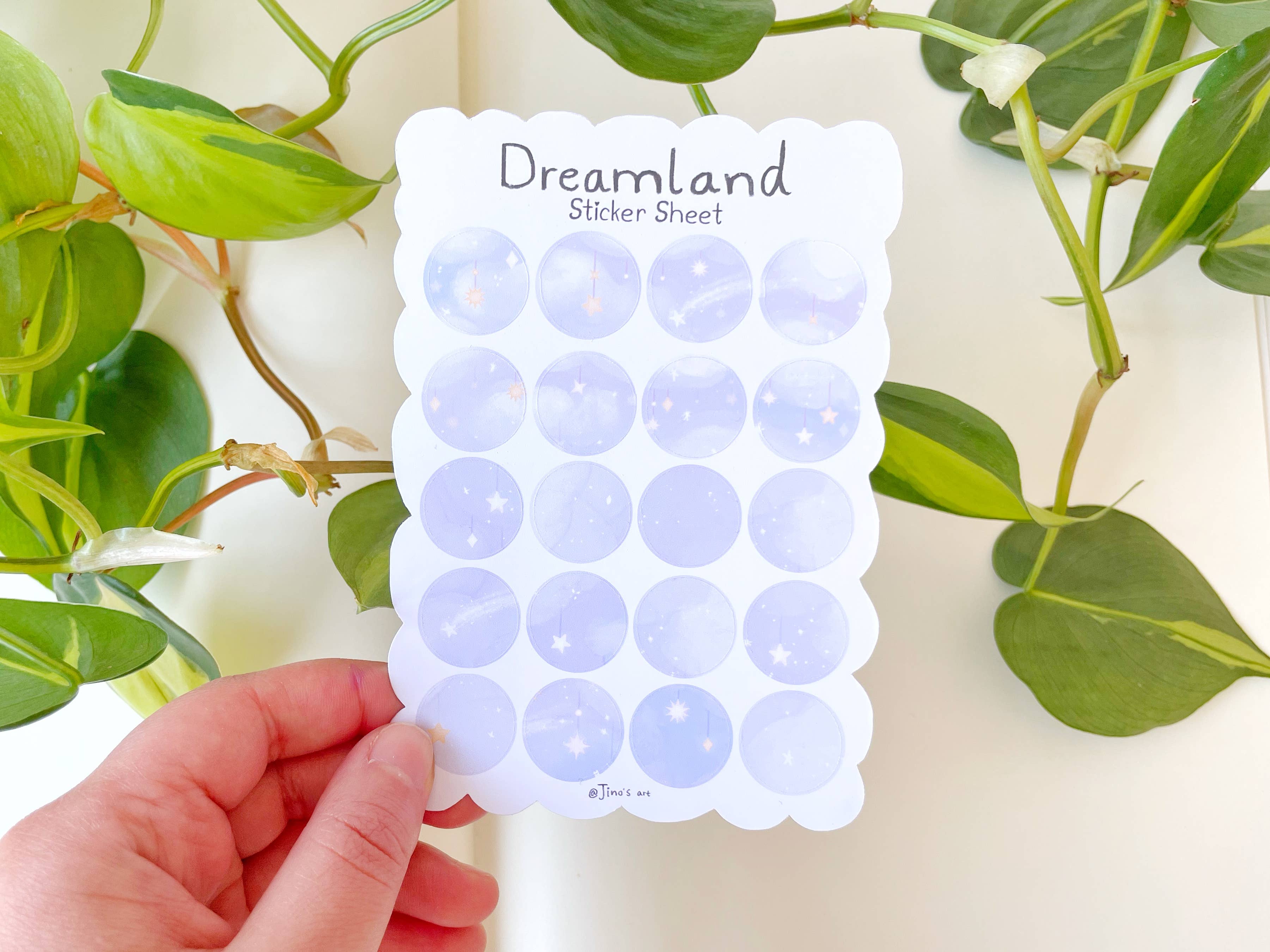 Jino's Art - Wholesale Sticker - Dreamland sticker sheet - waterproof matt vinyl  - A7 size1