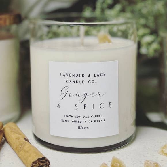 Ginger & Spice Candle for wholesale by Lavender & Lace Candle Co