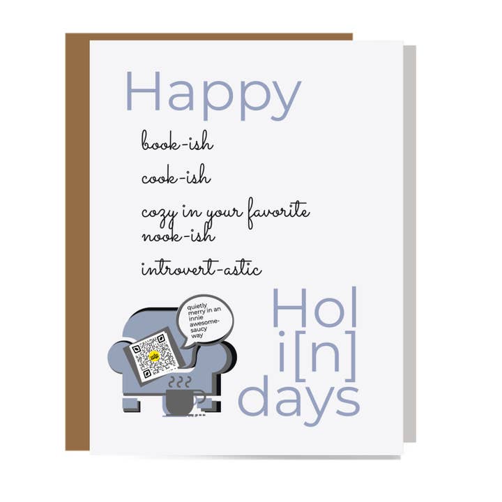 Happy Hol-IN-days - Unique Introvert Singing Holiday Card for wholesale by Smile Songs