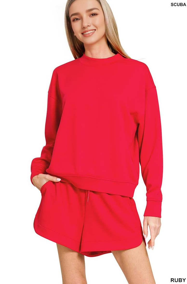 42POPS – wholesale Lounge set – Women's – `.Scuba Top & Dolphin Shorts 2PC Set7