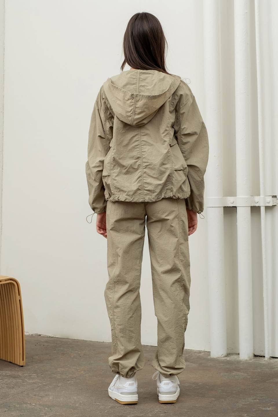 The Workshop Studio - Wholesale Jacket - Women's - ZIP UP DRAWSTRING HOODED JACKET12