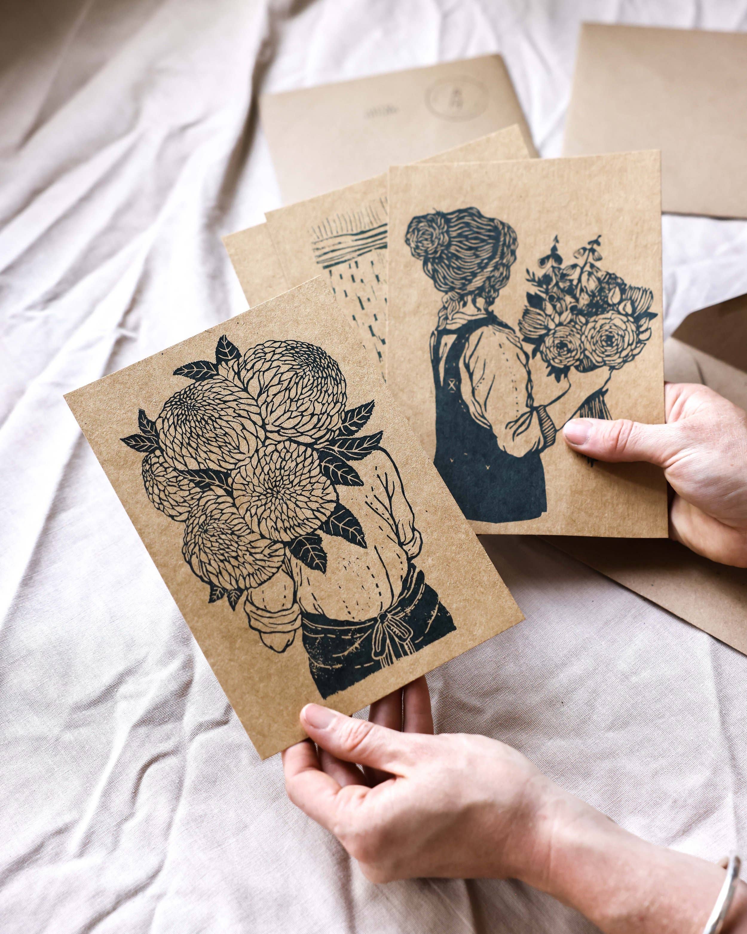 Rosanna Morris - Wholesale Postcard Set - Pack of 4 Postcards - A5 - Gather4