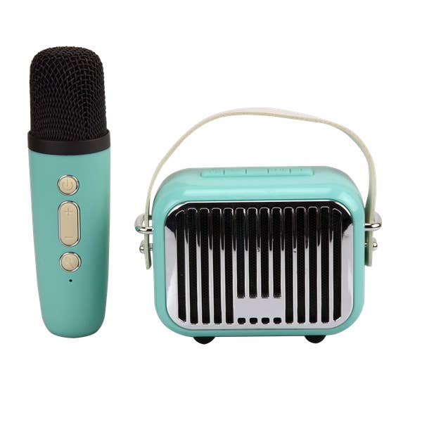 Trend Tech Brands - Wholesale Speakers - Pocket Karaoke-Microphone & Speaker Combo-Teal1
