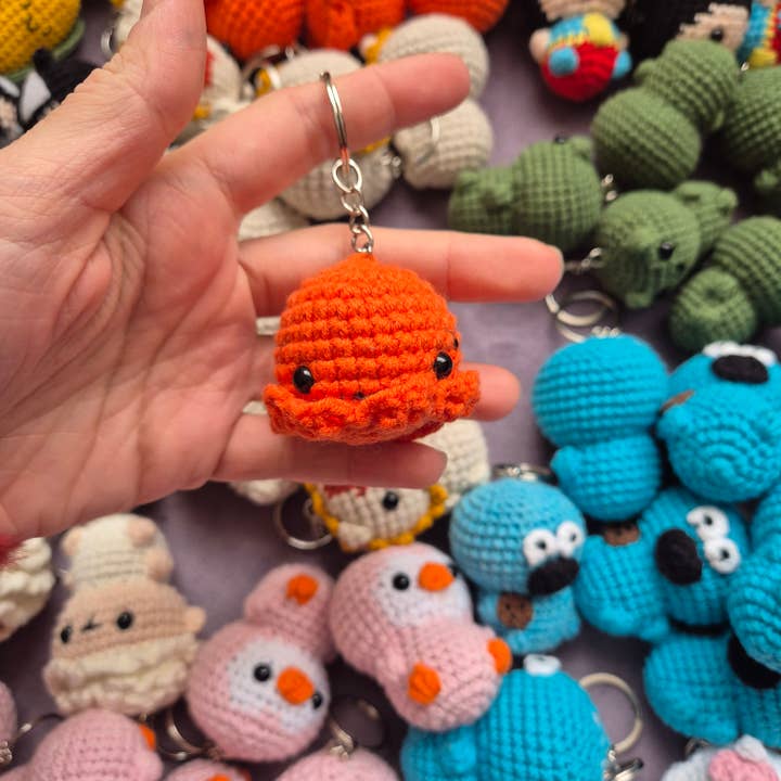 despinacrafting – Porta-chaves - Unissexo por atacado – Chaveiro Amigurumi de Crochê em tamanho de dedo, Brinquedo de Pelúcia1