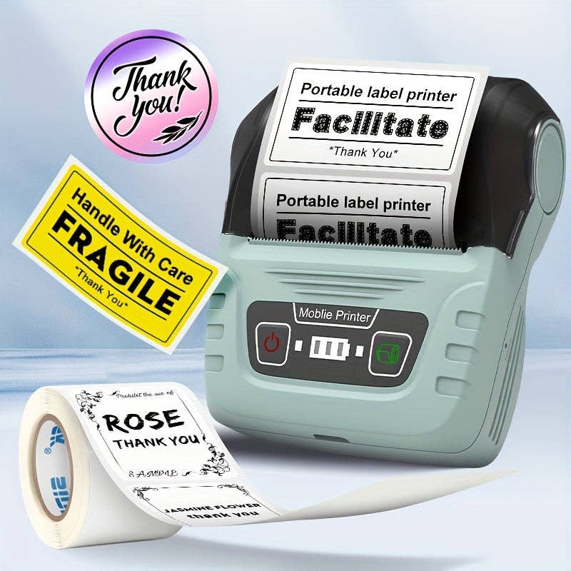 Modpopdeco - Wholesale Portable Charger - SK58 Portable Label Maker for Office Small Business Address Printing Highquality Thermal Printer Handheld Device Compact with 4030 Paper0