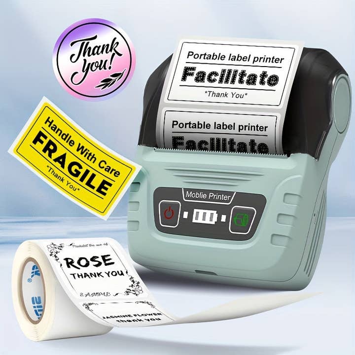 Modpopdeco - Wholesale Portable Charger - SK58 Portable Label Maker for Office Small Business Address Printing Highquality Thermal Printer Handheld Device Compact with 4030 Paper