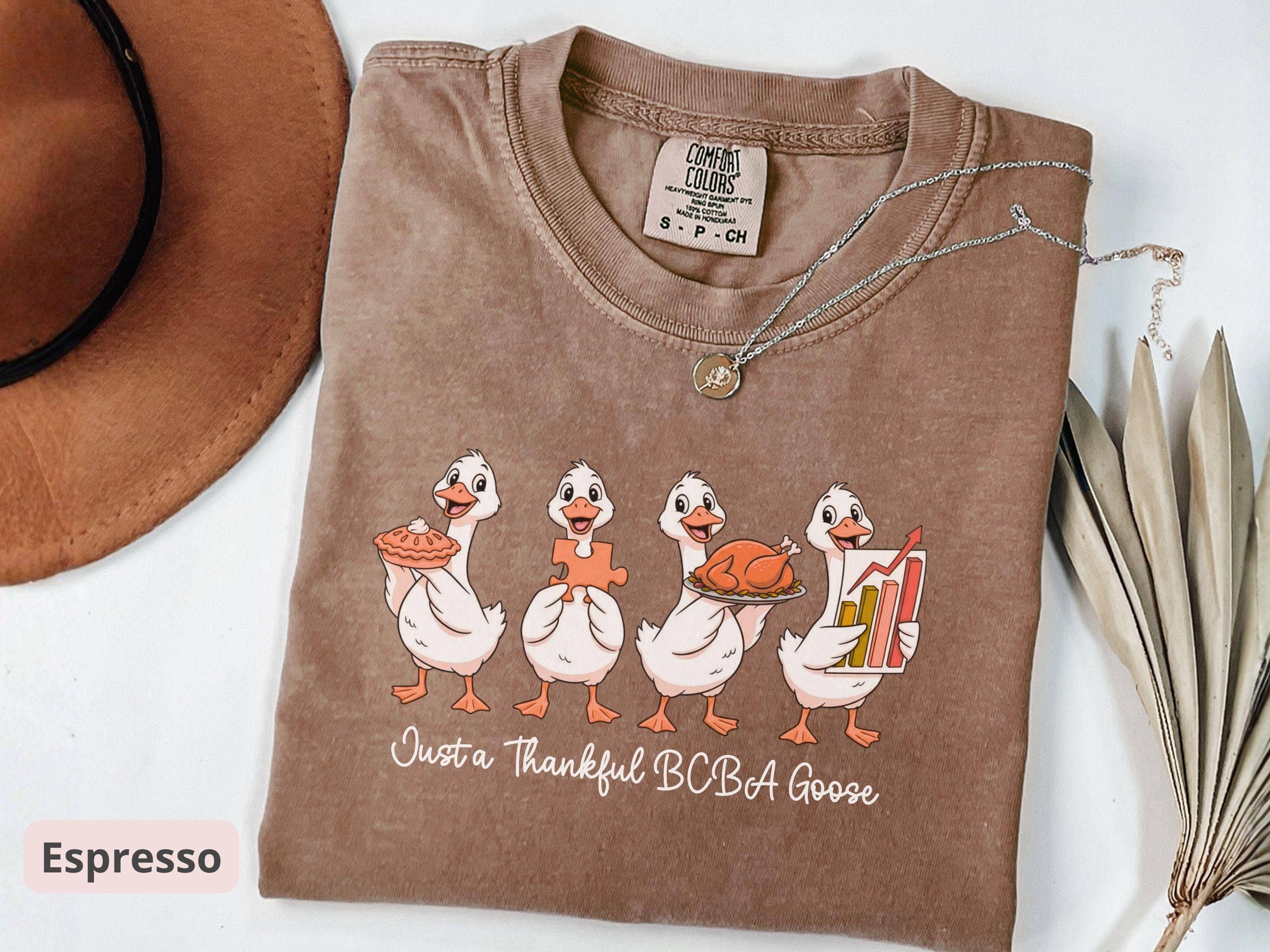 Glaime - Wholesale T-Shirt (Graphic) - Women's - Comfort Colors Thankful BCBA Goose Women Shirt, Funny ABA2