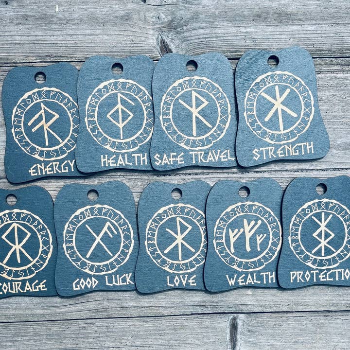 Wooden Rune Tag | Rune Ornaments | Rune Talisman for wholesale by Kraftmir