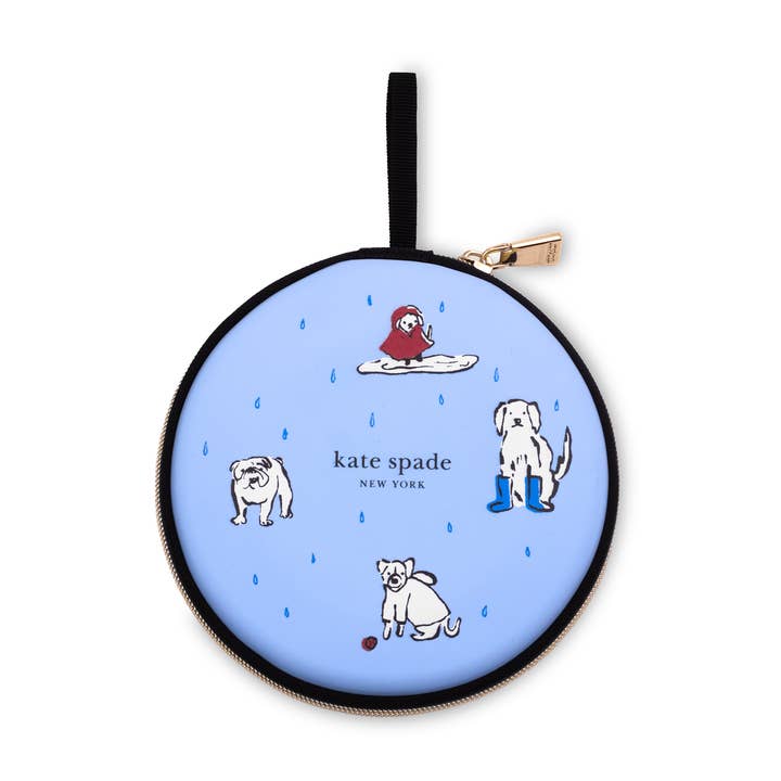 Kate Spade New York by Lifeguard Press - Wholesale Pet Travel Bowl - Dog - Portable Dog Bowl, Raining Cats and Dogs0
