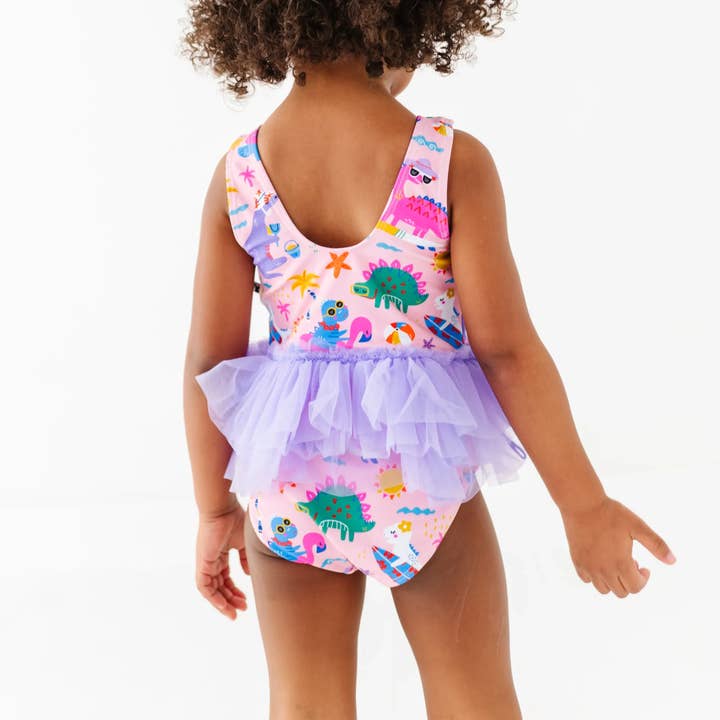 Kiki + Lulu - Wholesale One Piece Swimsuit - Kids - Pink Dino Girls Swimsuit With Tutu7