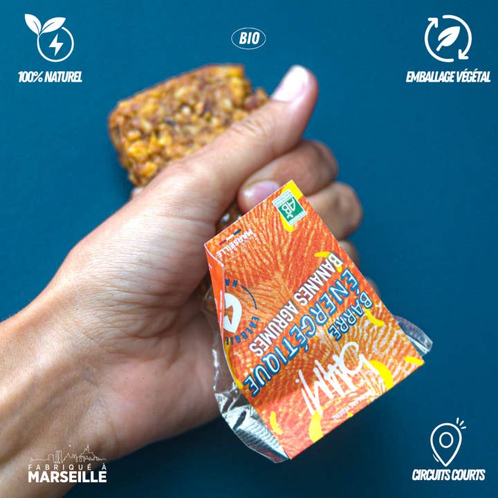 bAAM! - Wholesale Snack Bar - Organic Energy Bar (40g) - BANANA CITRUS ๐๐2