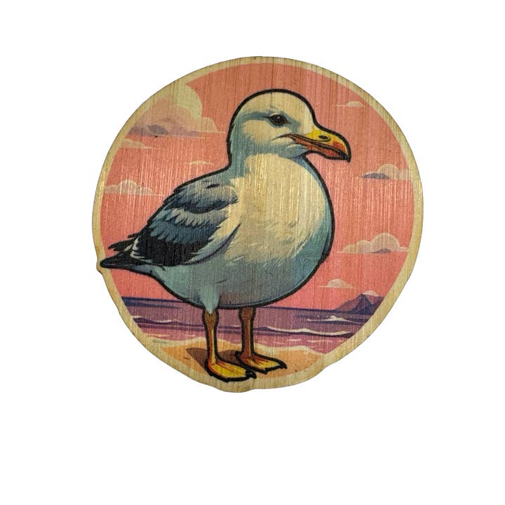 Bamboo Wood Stickers - Wholesale Sticker - Seagull