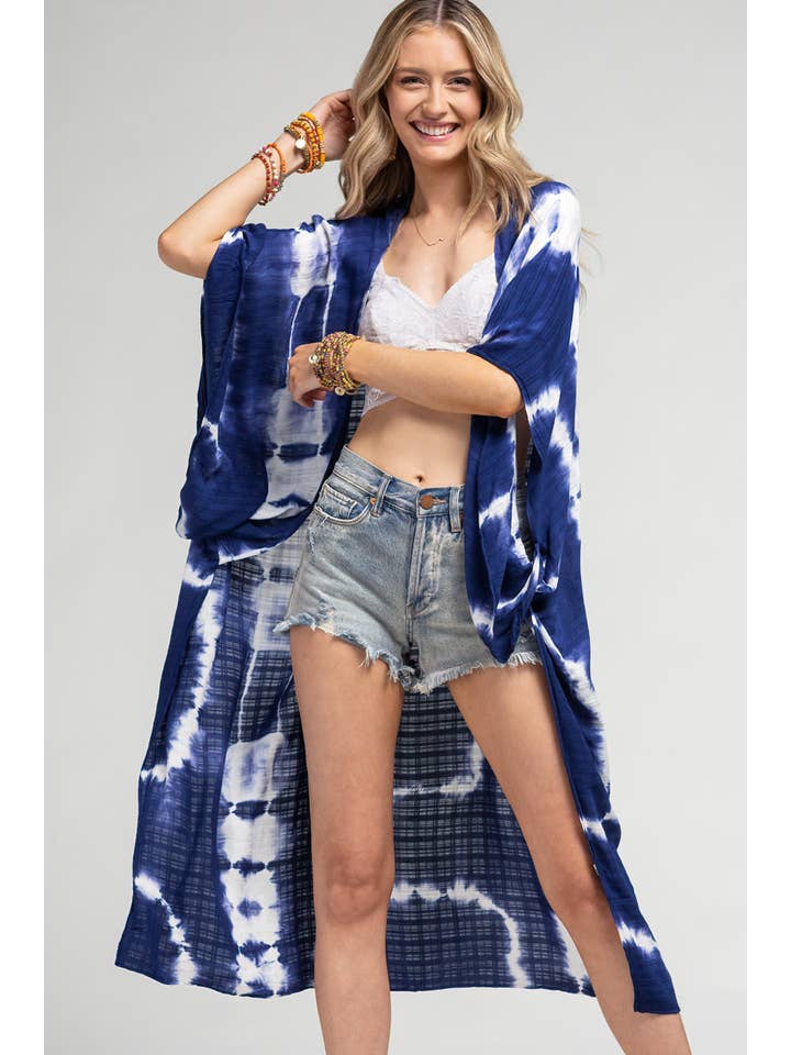 Urbanista – wholesale Kimono – Women's – Tie Dye with Crochet Accent Kimono