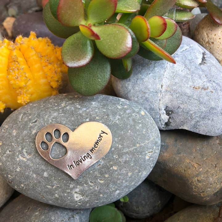Whitney Howard Designs - Wholesale Pet Urn/Keepsake Box - Pet Memorial Rock - In Loving Memory Garden Stone Gift