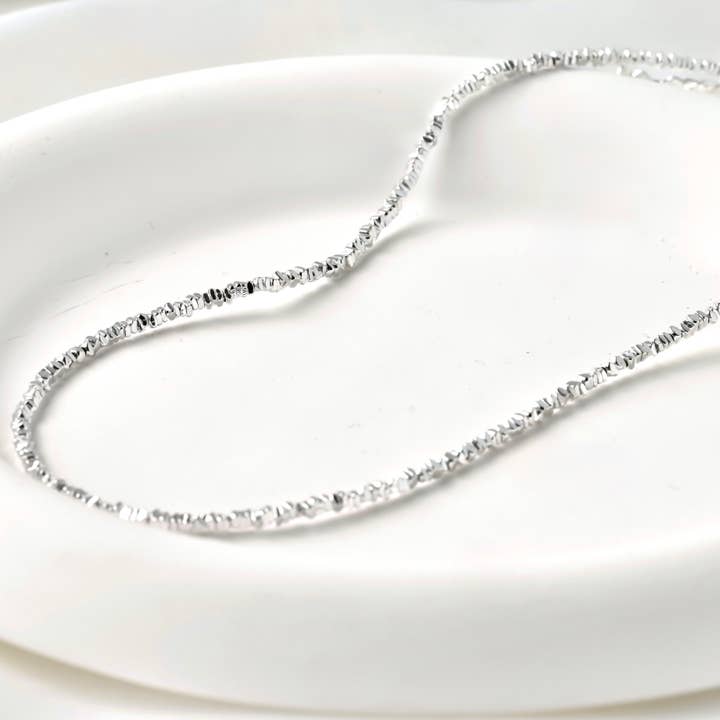 Blueyejewelry - Wholesale Choker/Collar - 925 Sterling Silver Beaded Choker - Silver Bead Necklace4