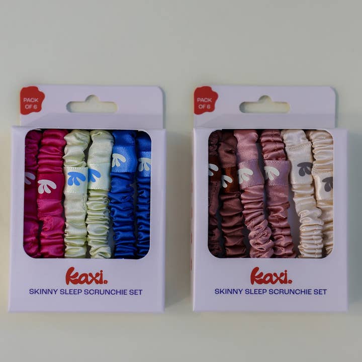 KAXI - Wholesale Scrunchie - Women's - SKINNY SATIN SLEEP SCRUNCHIE SET2